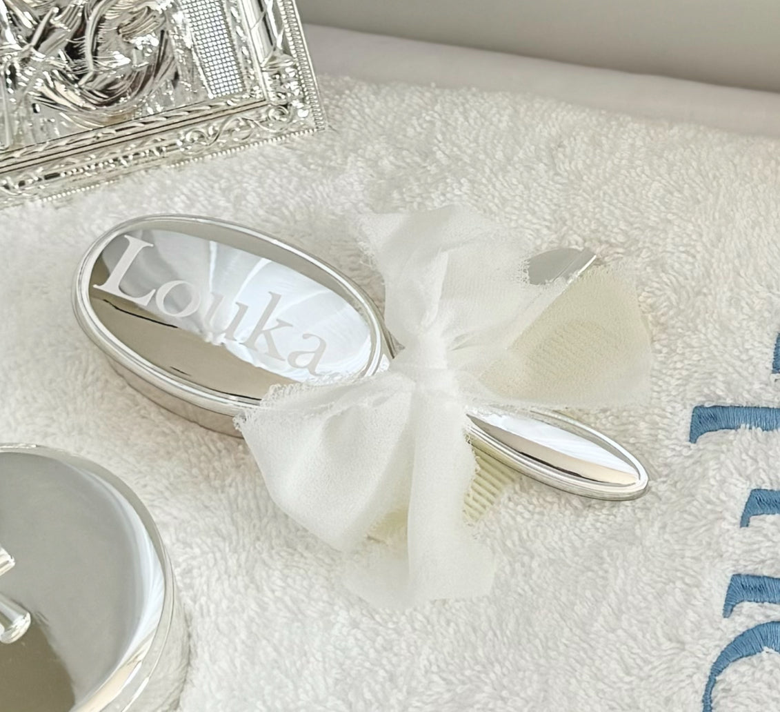 Brush & Comb Set - Silver