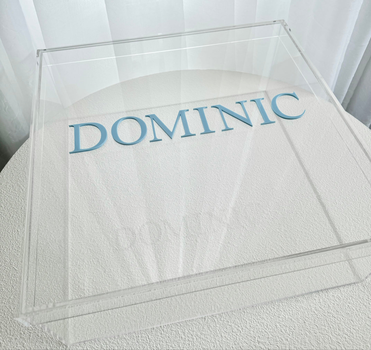 Clear Square Acrylic Christening Box