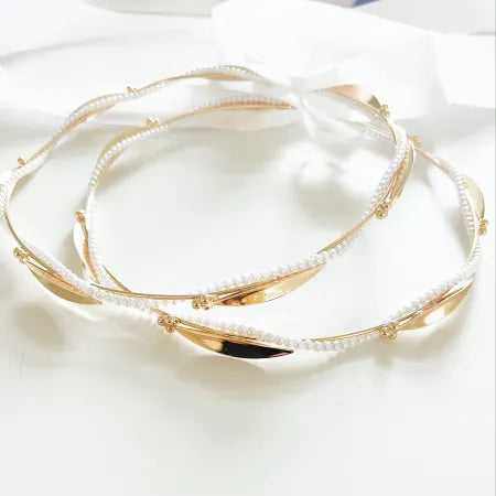 Athena Gold Leaf & Pearl Stefana
