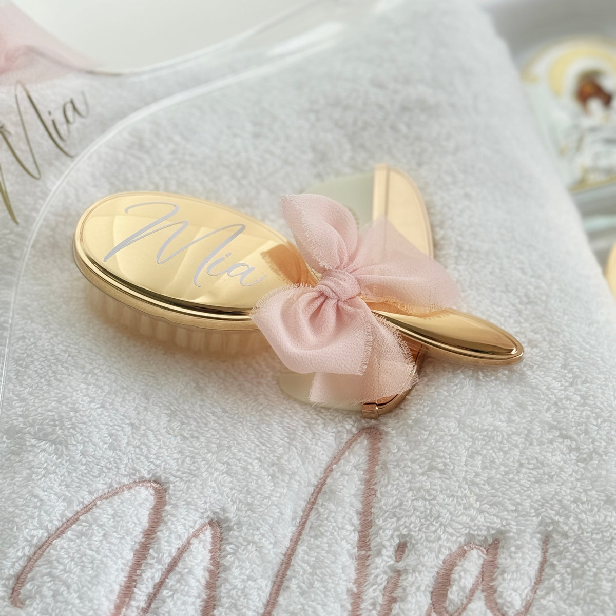 Deluxe Gold Orthodox Christening Box Set - CONTENTS
