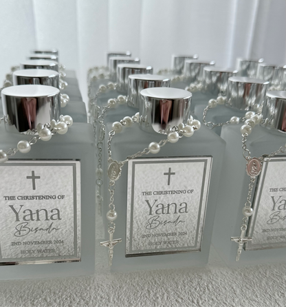 Holy Water Bottles with Rosary - Christening/Holy Communion Favours
