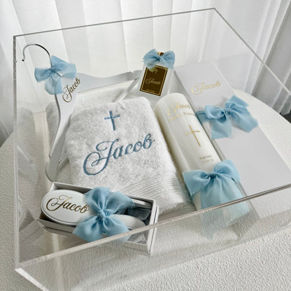 Premium Catholic Christening Box Package - Acrylic Box Included