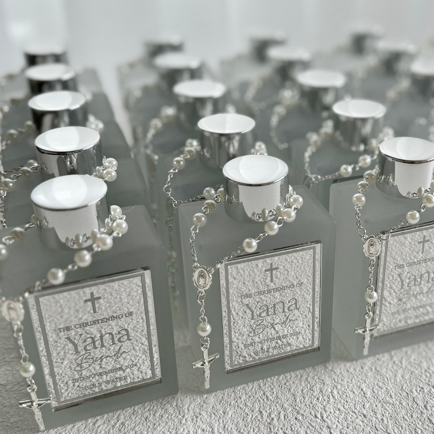 Holy Water Bottles with Rosary - Christening/Holy Communion Favours