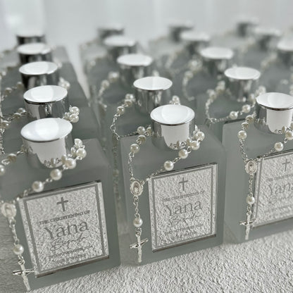 Holy Water Bottles with Rosary - Christening/Holy Communion Favours