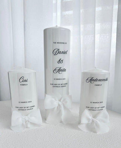 Wedding Unity Candles with Personalised Gift Box