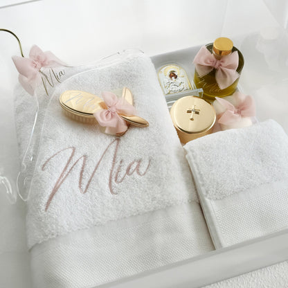 Deluxe Gold Orthodox Christening Box Set - CONTENTS