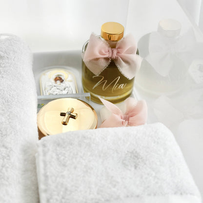 Deluxe Gold Orthodox Christening Box Set - CONTENTS