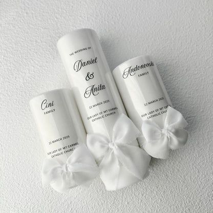 Wedding Unity Candles with Personalised Gift Box