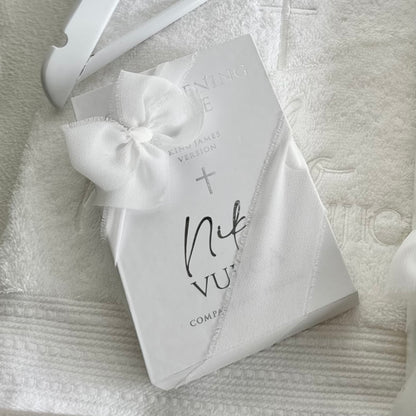 Personalised KJV White Bible - Christening Bible