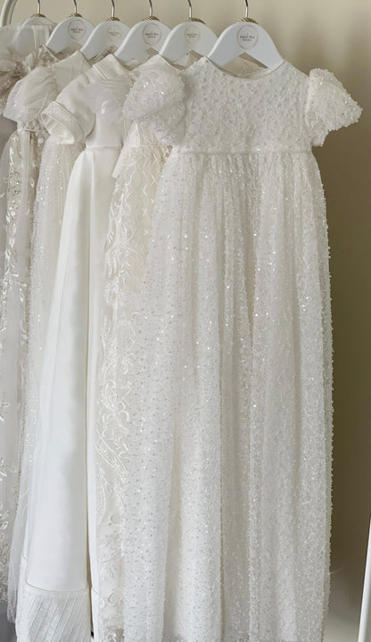 'AVA' Pearl Christening Gown