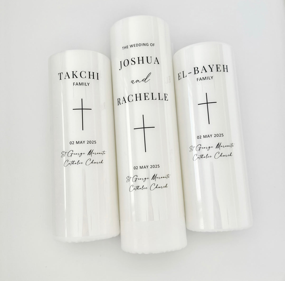 Wedding Unity Candles with Personalised Gift Box