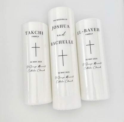 Wedding Unity Candles with Personalised Gift Box