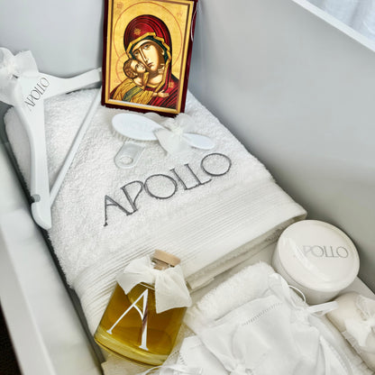 Orthodox Christening Box Package - Wooden Box Included