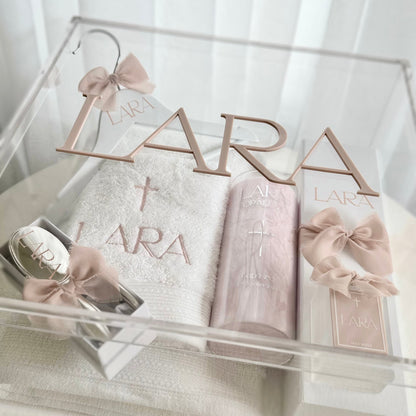 Premium Catholic Christening Box Package - Acrylic Box Included