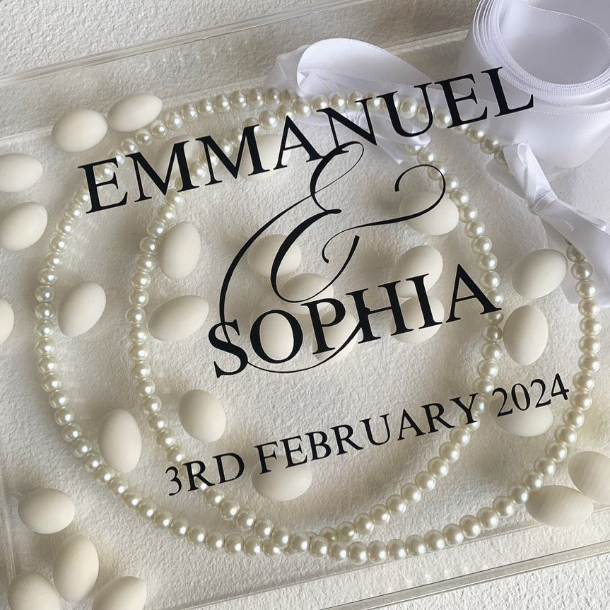 Rectangle Acrylic Keepsake Display Box for Stefana (Stefanothiki)