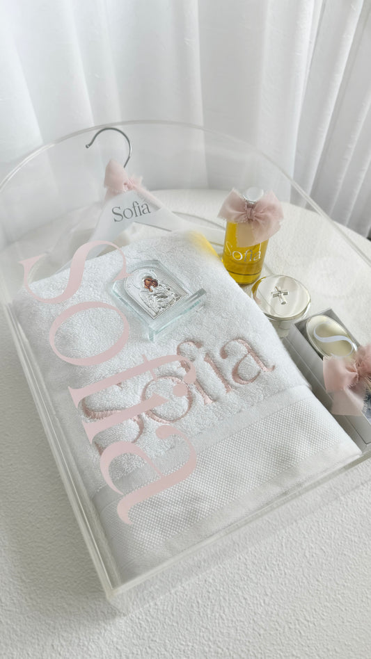 Arch Acrylic Box with Deluxe Orthodox Christening Package