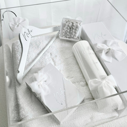 Deluxe Catholic Christening Box Package - Acrylic Box Included