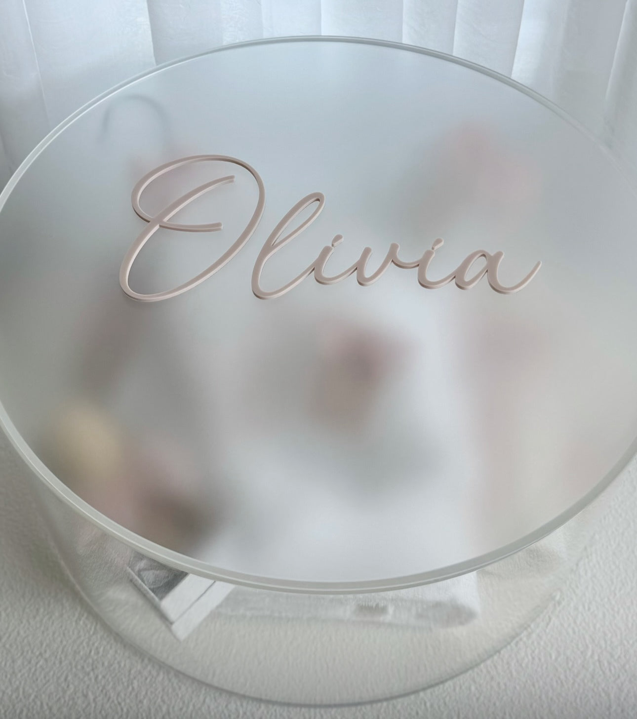 Round Catholic Christening Box Package - Acrylic Box Included