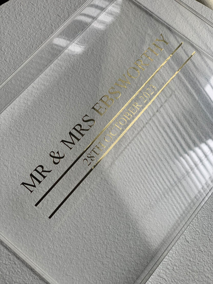 Rectangle Acrylic Keepsake Display Box for Stefana (Stefanothiki)