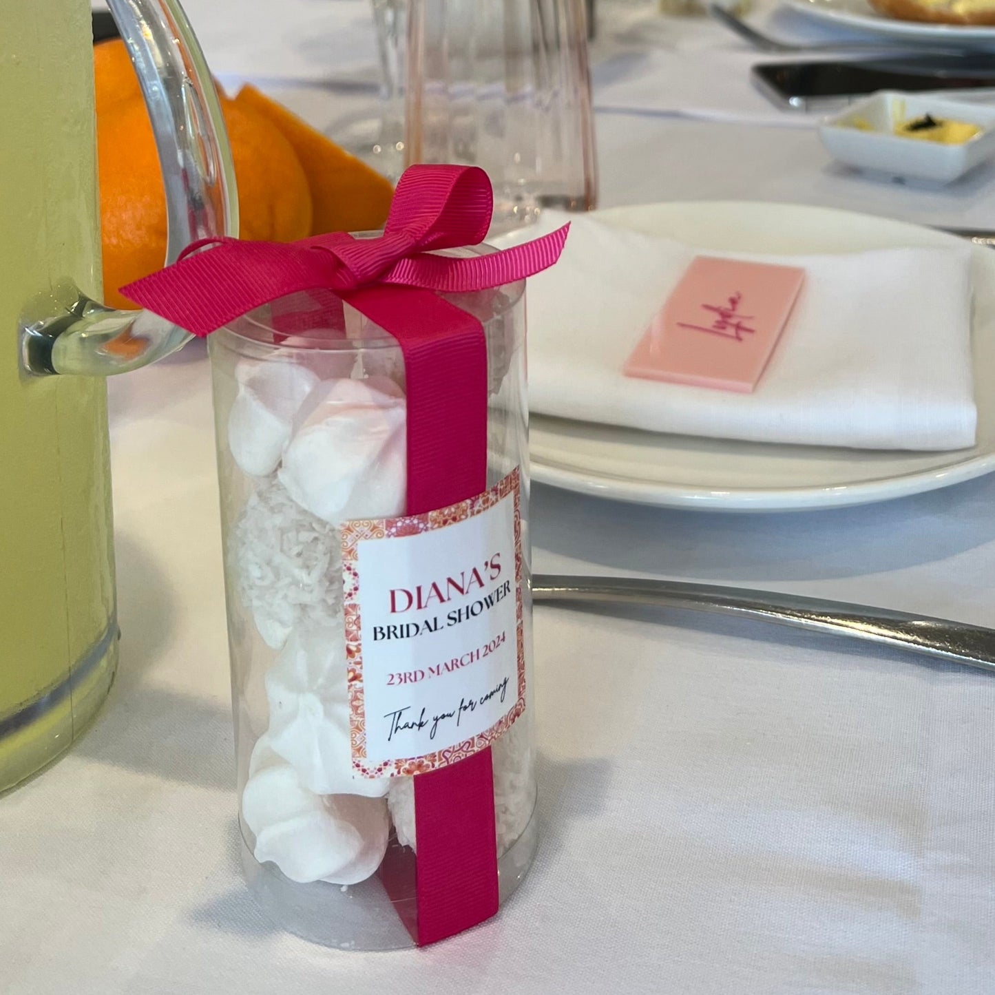 Meringue & Raffaello Cylinder Bomboniere Favours