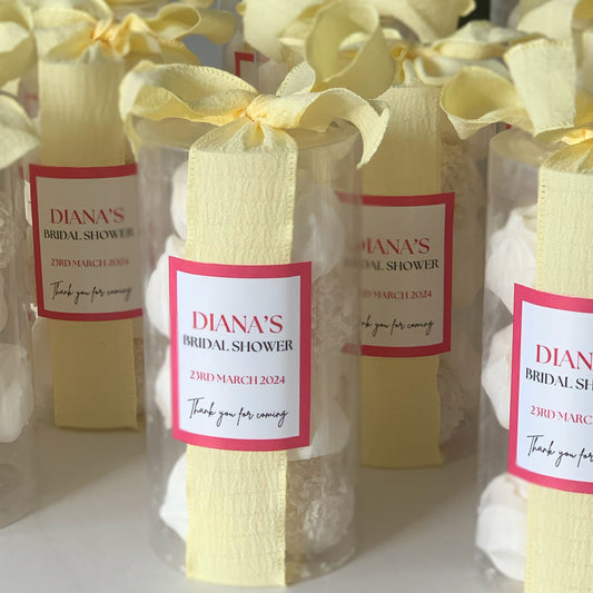 Meringue & Raffaello Cylinder Bomboniere Favours