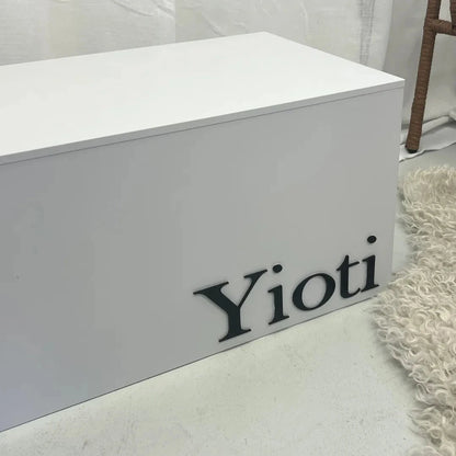 Pastel Grey Personalised Wooden Christening Box