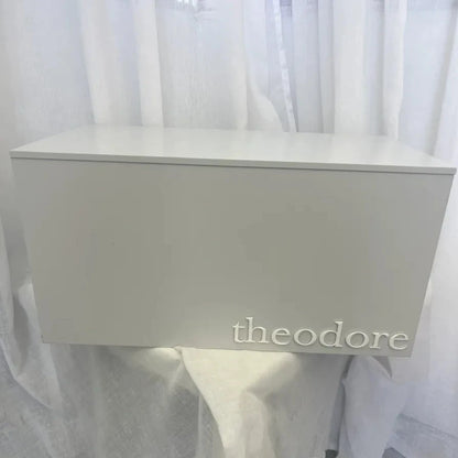 Pastel Grey Personalised Wooden Christening Box